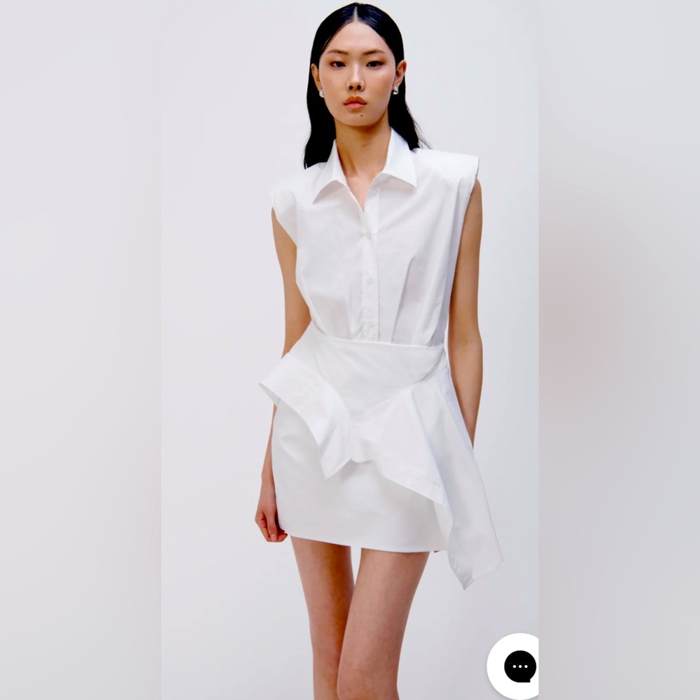Jonathan Simkhai Catalina White Mini Shirtdress